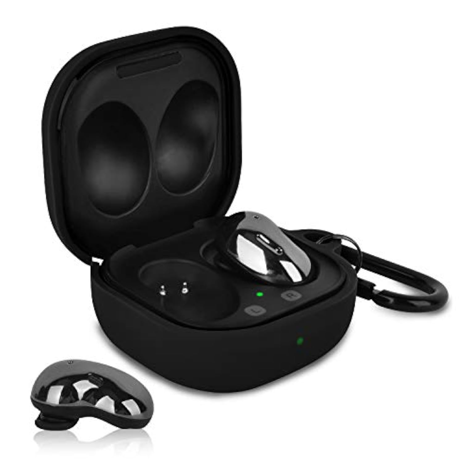 Silicone Case Compatible For Samsung Galaxy Buds 2 Pro/Galaxy Buds2/ Galaxy Buds Pro 2/ Galaxy Buds Live/Galaxy Buds Fe Case (Black)