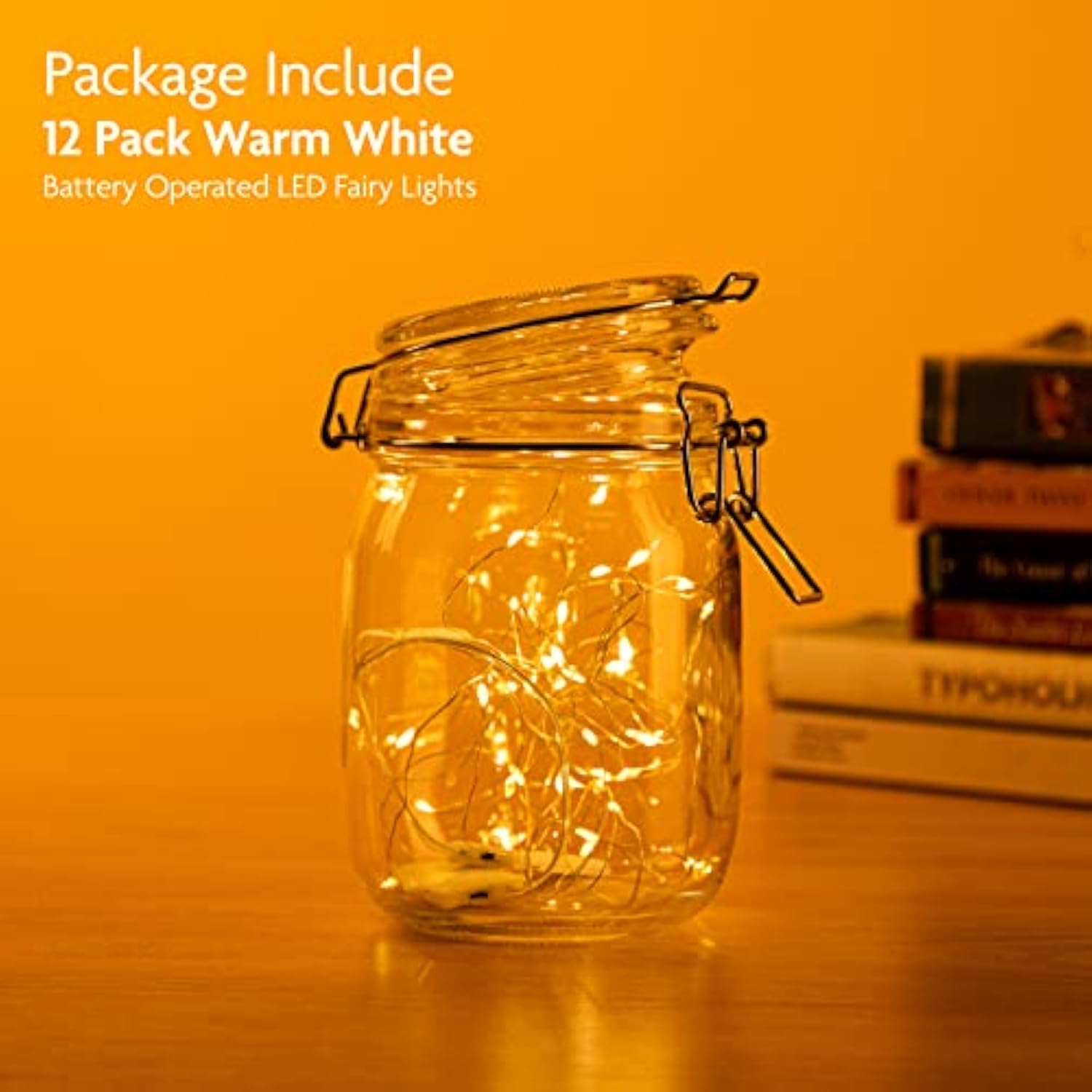 12 Pack Fairy Lights Battery Operated String Lights, 7Ft 20 Led Fairy String Lights, Waterproof Copper Wire Firefly Star