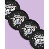 25-Pack 9-Inch New Year 2024 Disposable Plates for NYE Party Decor