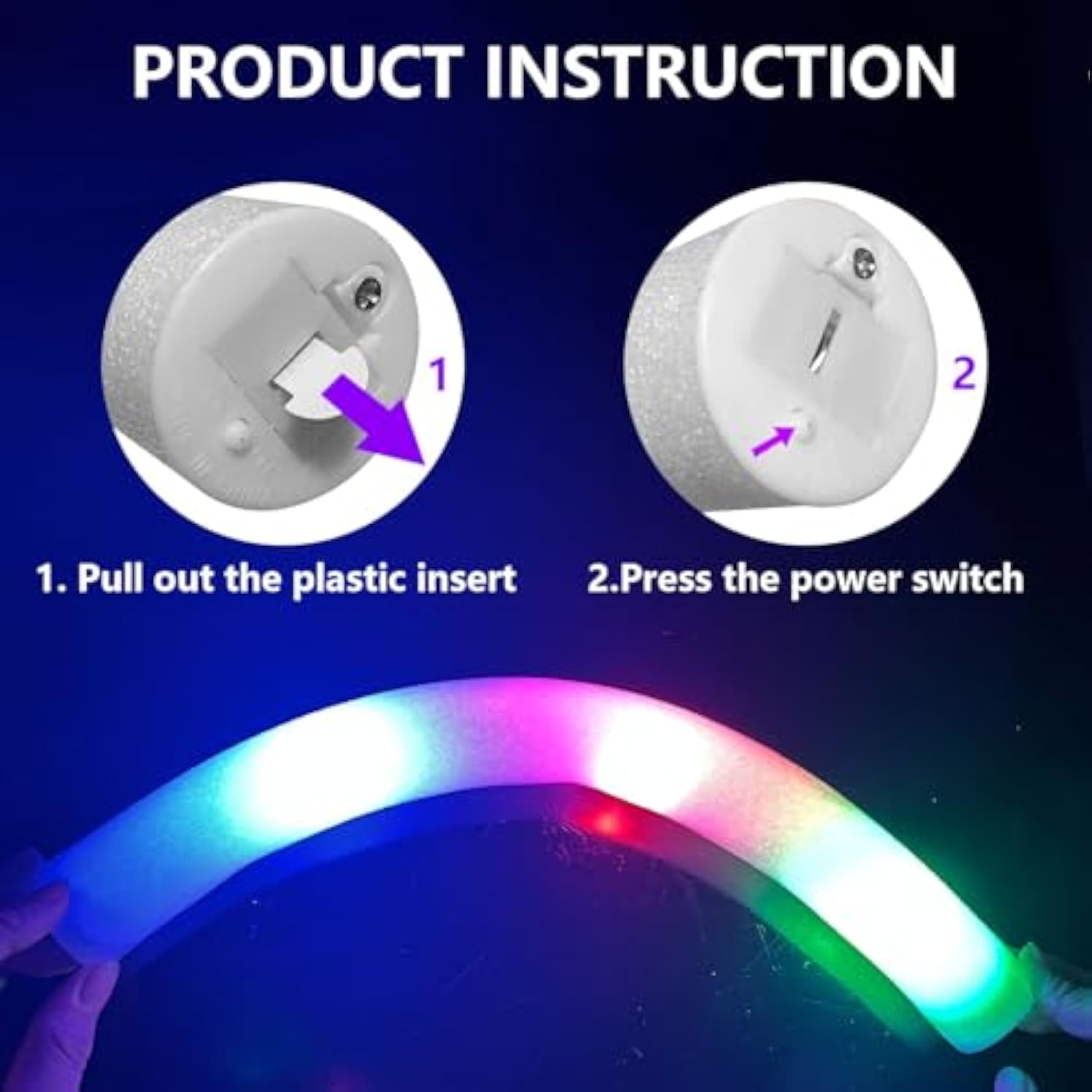 105 Pack Led Foam Light Up Sticks, Glow Sticks For Wedding With 3 Modes Colorful Flashing, Glow Stick Bulk Party Pack For Wedding, Raves, Concert,Camping, Sporting Events, Pool Party