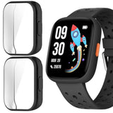 Compatible For Biggerfive Bw02 Smart Watch Case, Tpu Case With Screen Protector Compatible For Biggerfive Bw02 Smart Watch (2 Pack-Black+Black)