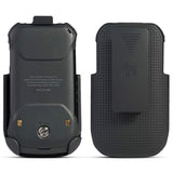 Nakedcellphone Holster For Kyocera Duraxv Extreme, Duraxe Epic, Duraxa Equip, [Rotating/Ratchet] Belt Clip Flip Phone Holder Case For Verizon E4810 E4811, At&T Firstnet E4830, Us Cellular E4831, Black