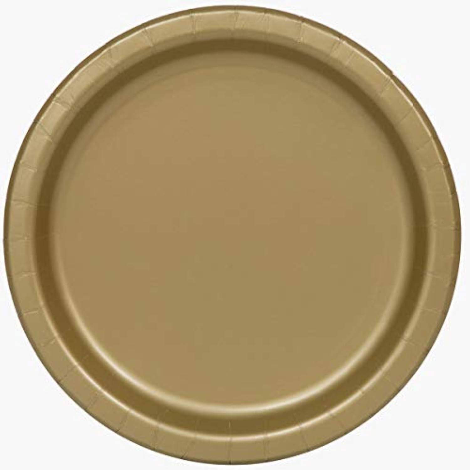 Gold Solid Round Dessert Plates - 7"( Pack Of 20) - Premium Quality & Contemporary Design - Perfect For Elegant Events & Celebrations