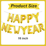 16 Inch Gold 2026 Happy New Year Foil Balloons Party Supplies