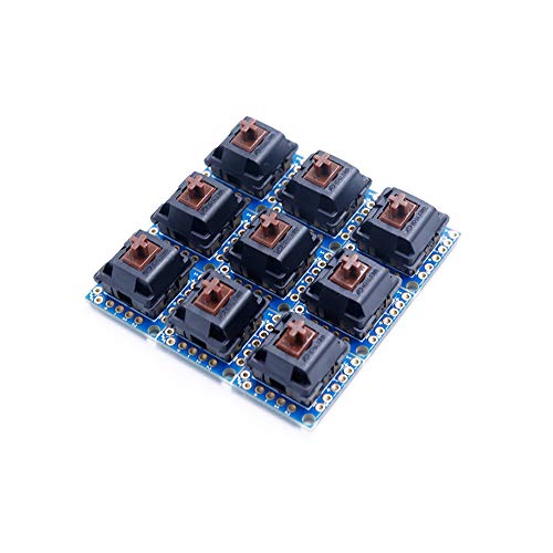Key Switch Breakout Prototype Pcb Board With 5 Pins Black Switches Key Click With R2 Keycap Compatible With Mechanical Keyboard(Packaged 9 Sets)