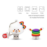 Borlterclamp 32Gb Usb Flash Drive Cute Cartoon Cloud Girl Model Memory Stick, Gift For Students And Children