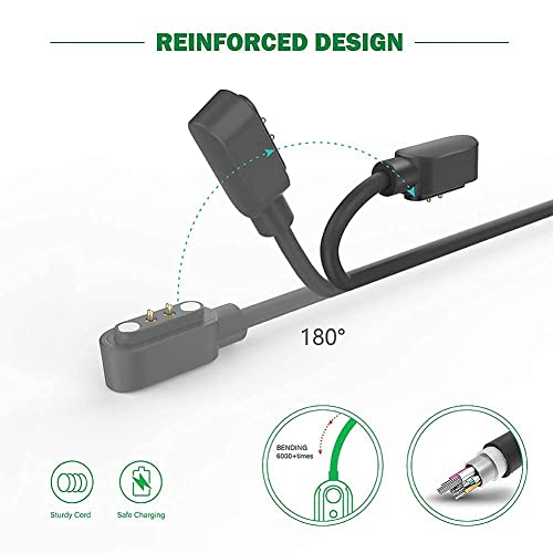 FITVII Smart Watch Charger for HM08, H56, HM57, HM78, HM58, HM18, HM68, H86, Fino2, Nexa, Lookimini, Ole Fitness Tracker USB Magnetic Charging Cord