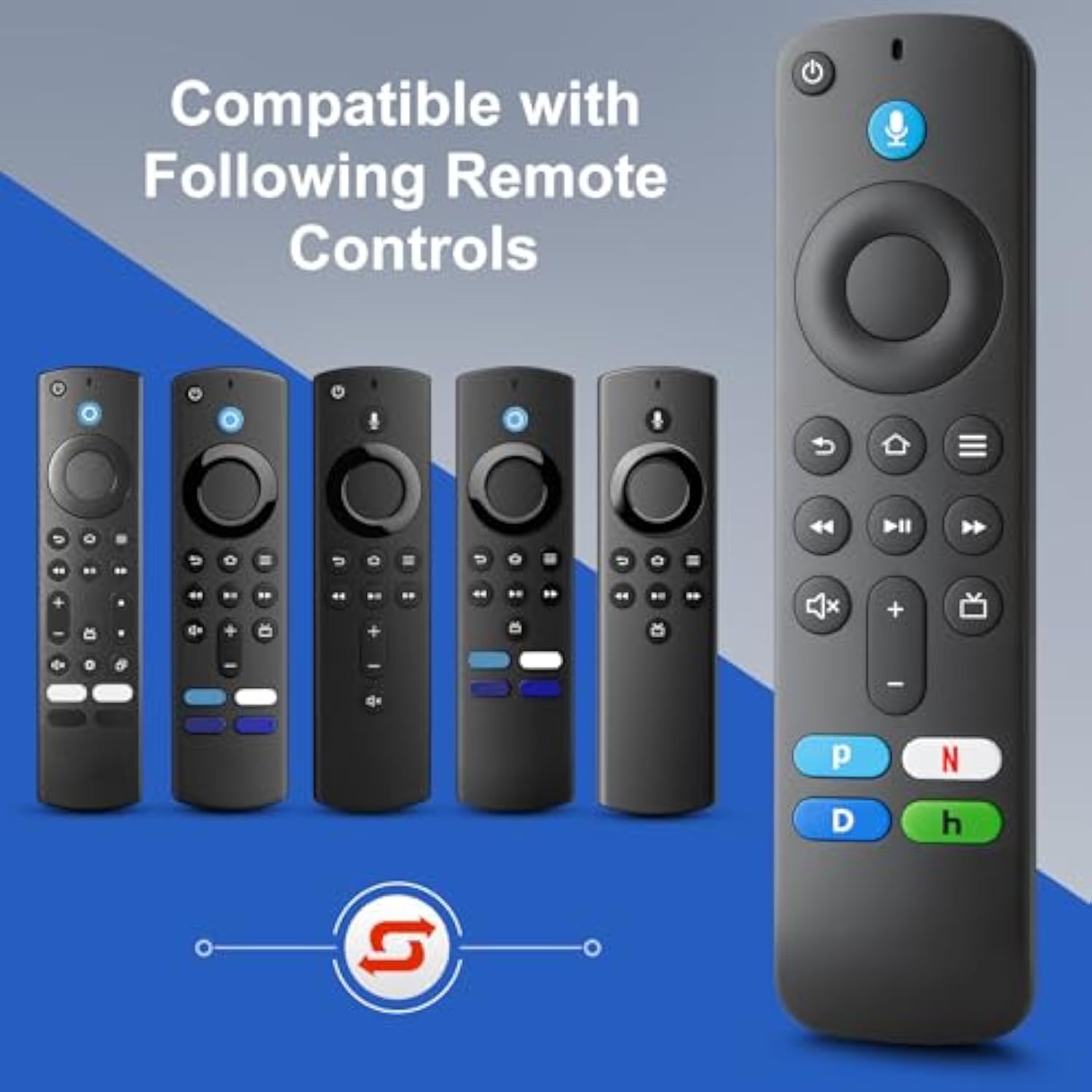 Voice Remote Control Replacement For Fire-Tv-Stick/Tv Cube And For Insignia/Toshiba/Pioneer/Amz Fire Smart Tvs