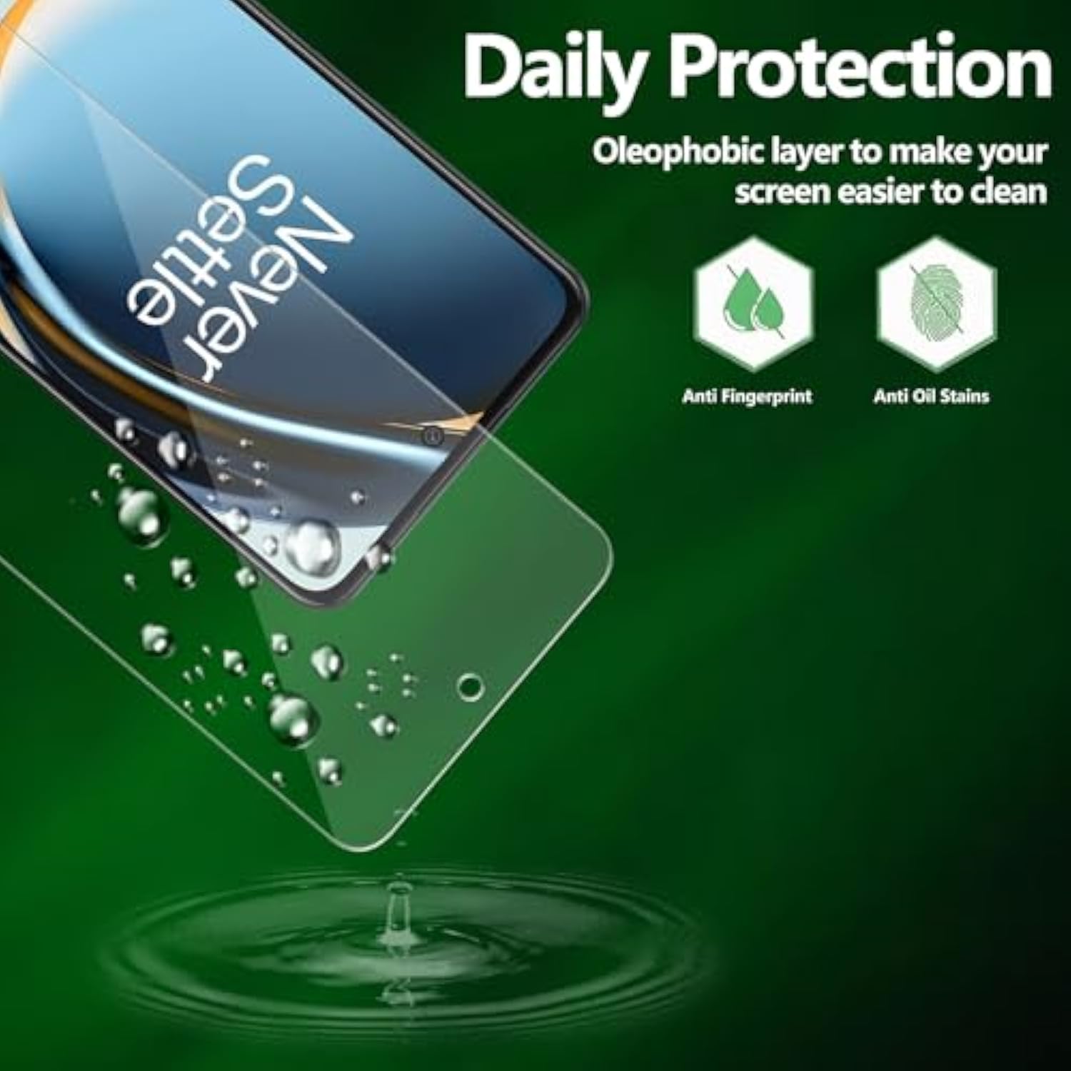 2 Pack For Oneplus Nord N30 5G Screen Protector, Tempered-Glass, Micro-Curved Edges, Case Friendly, Bubble Free, Hd Clear, Easy Installation