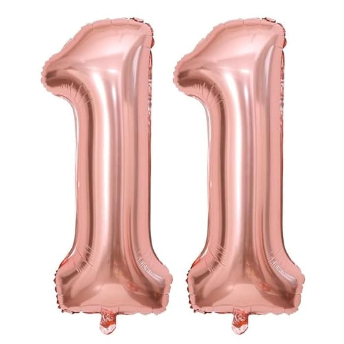 Rose Gold 11 Number Balloons, 40 Inch Giant Number 11 Balloons Foil Mylar Helium Rose Gold Number Balloons For 11Th Birthday Party Supplies Anniversary Event Celebration Decorations