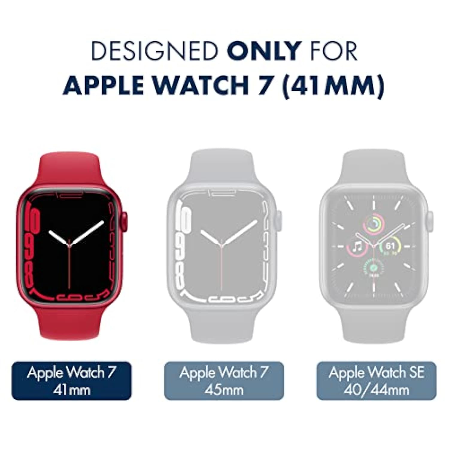 ArmorSuit 8 Pack for Apple Watch 7 41mm Screen Protector MilitaryShield HD Clear Film - Made in USA
