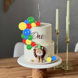 40 Pcs Mini Balls Cake Toppers - Foam Balls Diy Cake Topper Inserts For Birthday Wedding Baby Shower Anniversary Cake Decorations (Red Blue Yellow Green)