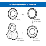 Breathable&Durable Replacement Earpads Cushion Compatible With Mixcder E7 / E8 / E9 (Diy) Headphones Ear Pads With Mesh Fabric And Memory Foam