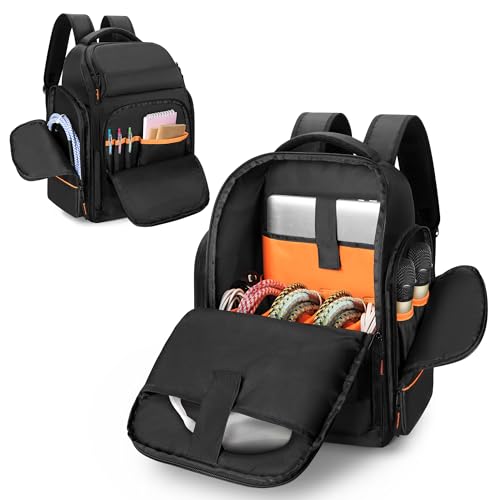 Dj Cable Backpack With 3 Detachable Dividers And Laptop Compartment, Dj Controller Bag For Microphones, Sound Equipment And Music Instrument