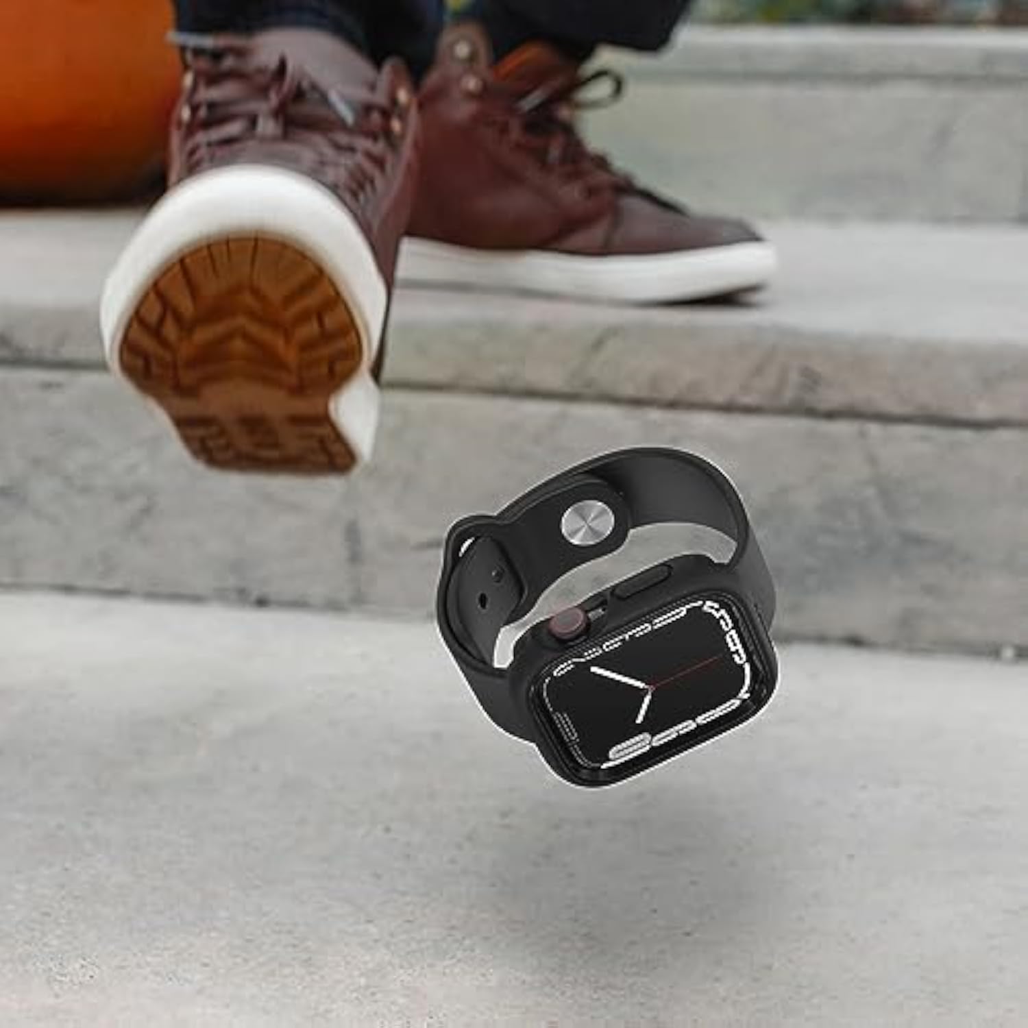 OtterBox Exo Edge Bumper Case for Apple Watch Series 7/8/9 45mm, Protective Smartwatch Case, Sleek and Precision Fit, Black