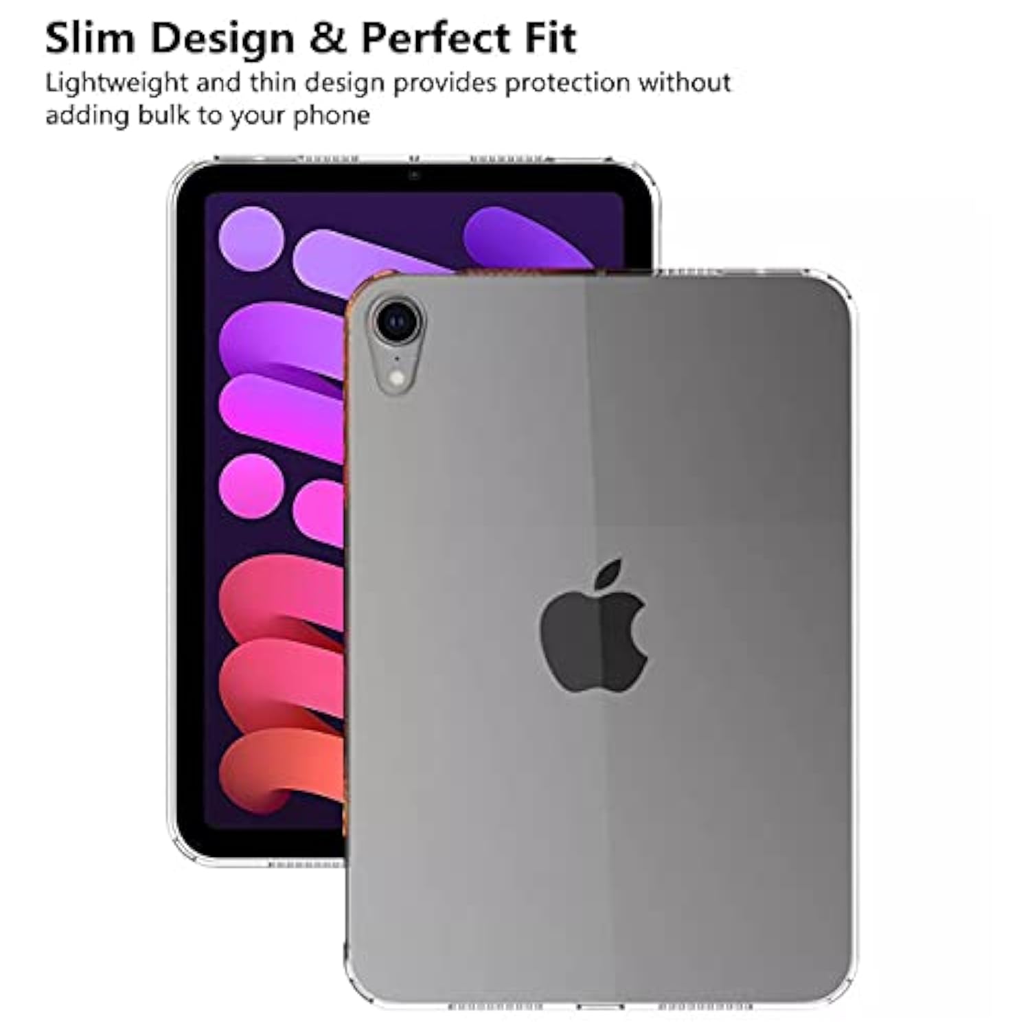 Compatible With Ipad Mini 6 Clear Case, Ultra-Thin Transparent Soft Tpu Back C