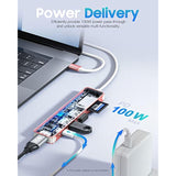 Usb C Hub,Usb C Dongle,7In1 Usb C To Hdmi Multple Adapter Compatible For Macbo