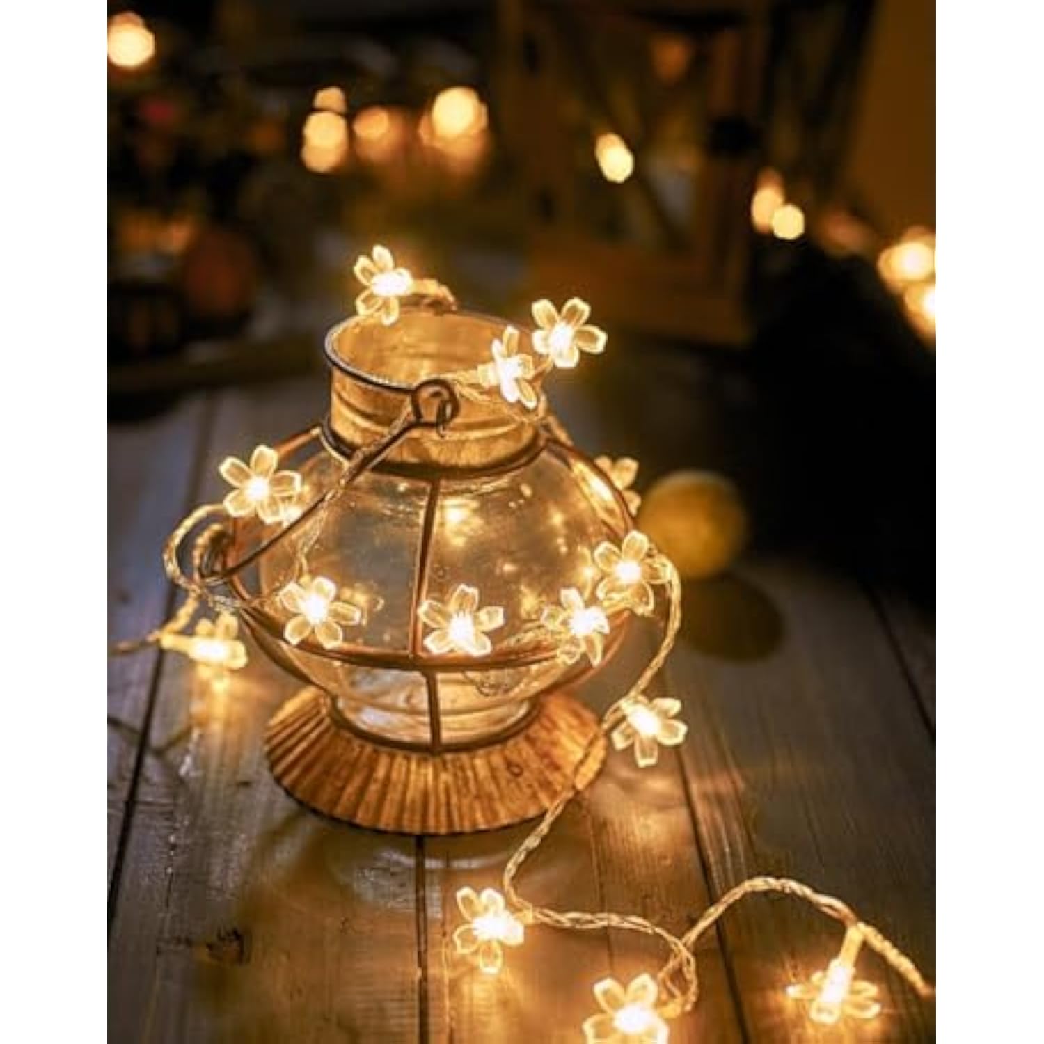 Flower String Lights, 10Ft 20 Led Usb Powered Cherry Blossom Fairy String Lights For Party Birthday Wedding Christmas Ho