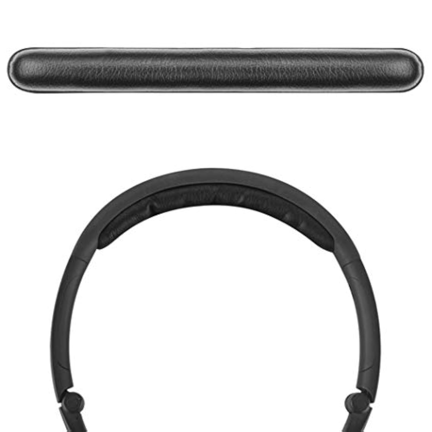 Geekria Protein Leather Headband Pad Compatible with AKG K450, K451, Q460 Headphones, Replacement Band Repair Part (Black)