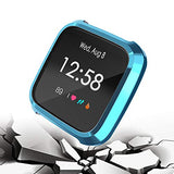 [8-Pack] Screen Protector Case Compatible with Fitbit Versa Lite,All-Around Ultra Slim Soft TPU Plated Cover Scratch-Proof Protective Bumper Shell (8