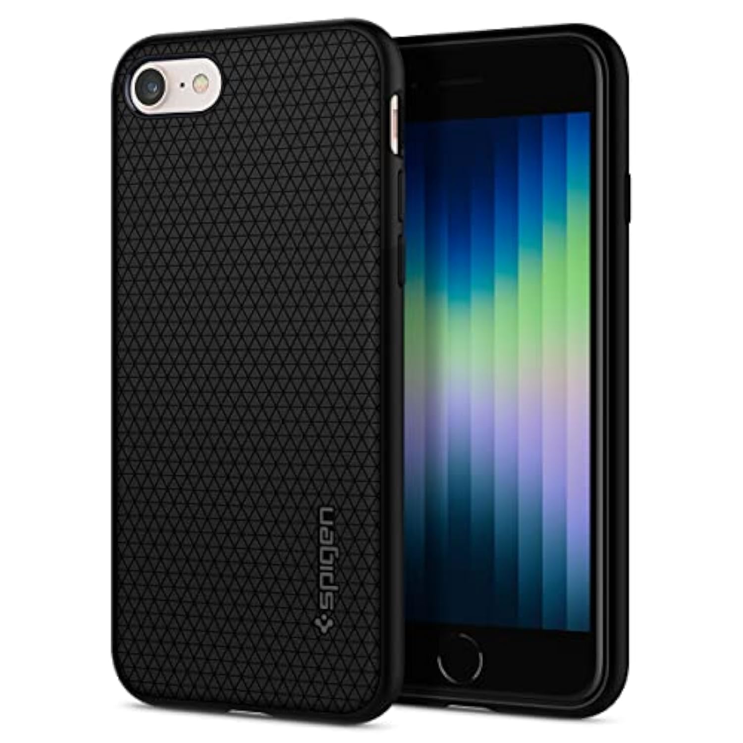 Spigen Liquid Air Armor Designed for iPhone SE 2020 Case/Designed for iPhone 8 Case (2017) / Designed for iPhone 7 Case (2016) - Black