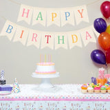 Happy Birthday Burlap Banner Boho Birthday Bunting Garland Pastel Bohemian Sign Party Banner Rustic White Hanging Garland Rainbow Birthday Bunting Falg For Home Mantel Fireplace Nursery Backdrop