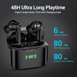 Ear Buds Noise Cancelling Wireless Bluetooth Earbuds With 4 Micro 80H Long Pla