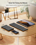 Foldable Bluetooth Keyboard, Xk01 Full-Size Portable Wireless Keyboard For Travel, 105 Keys, 0.65" Keycaps, Multi-Device Sync For Ipad Tablet Smartphone Laptop Pc Windows Ios Android, Black
