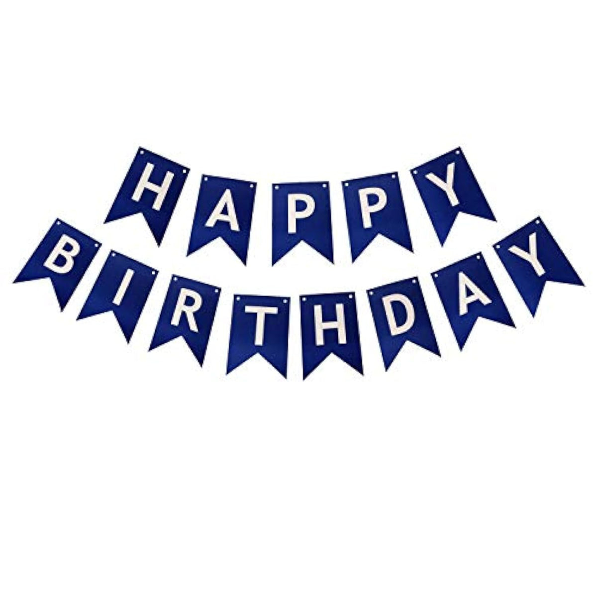 Blue Happy Birthday Banner DIY Party Decoration