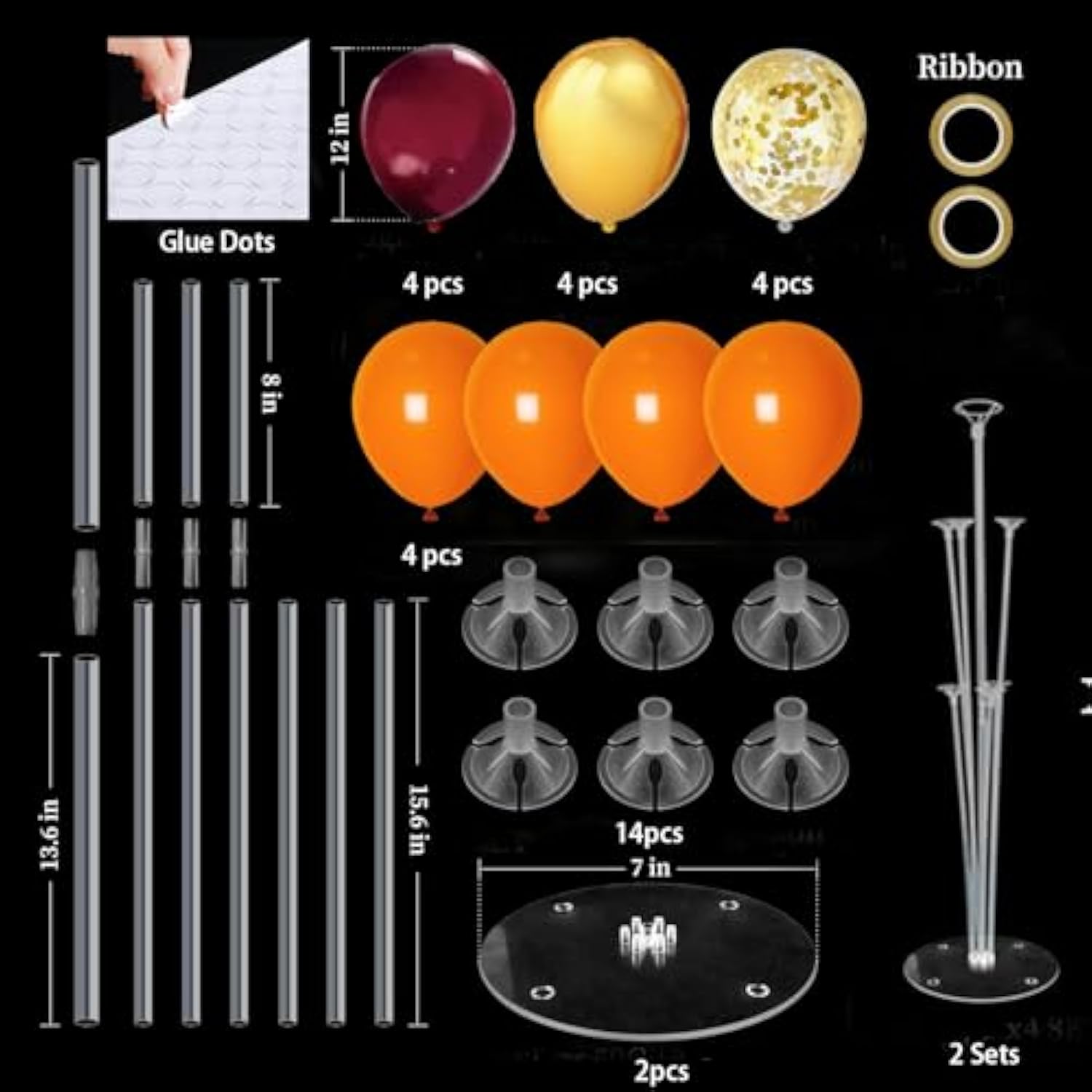 Fall Balloons Maroon Orange Gold Birthday Baby Shower Thanksgiving Decor