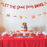 Seafood Party Decorations, Let The Good Times Boil Party Banner Seafood Garland For Lobster Crawfish Shrimp Crab Fish Seafood Boil Birthday Party Supplies