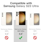 Jetech Case For Samsung Galaxy S23 Ultra 5G 6.8Inch, Nonyellowing Shockproof Bumper Protective Phone Cover, Antiscratch Hard Pc Back (Clear)