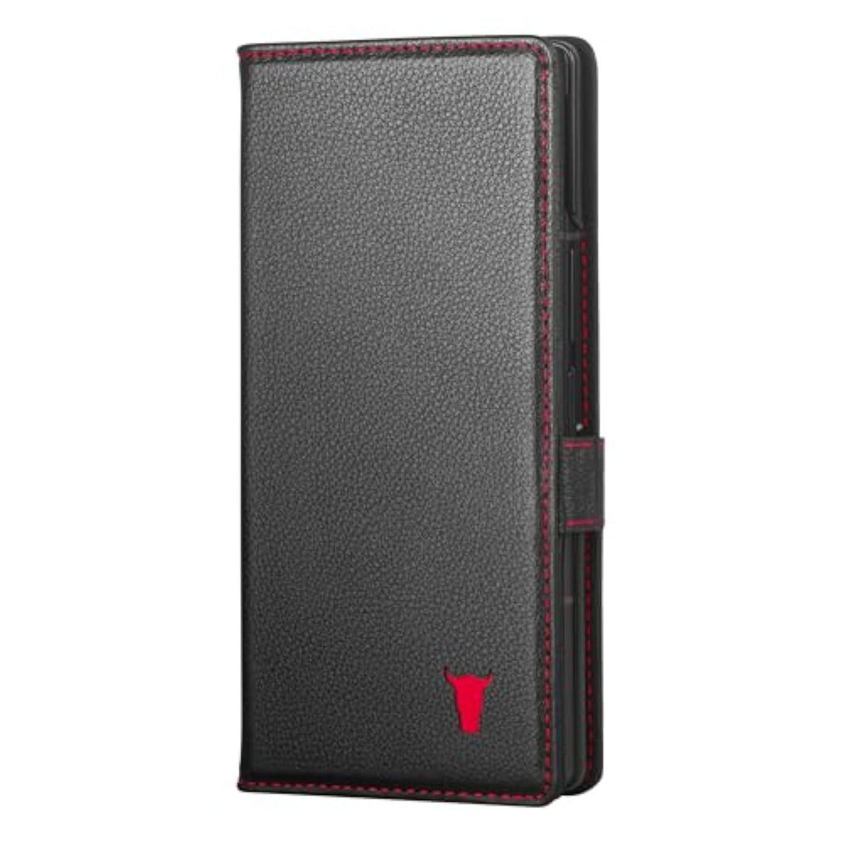 Case Compatible With Samsung Galaxy Z Fold7 2025 – Premium Leather Wallet Case With Stand Function And Card Slots (Black)