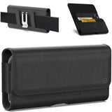 Holster For Motorola Moto G Stylus 5G/Edge Edge+ Plus/G Fast/One Action Hyper Zoom/G45 G85 G86 G96 Revvlry+ Cell Phone Case Belt Clip Carrying Leather Pouch (Fits With Otterbox Or Any Case On)