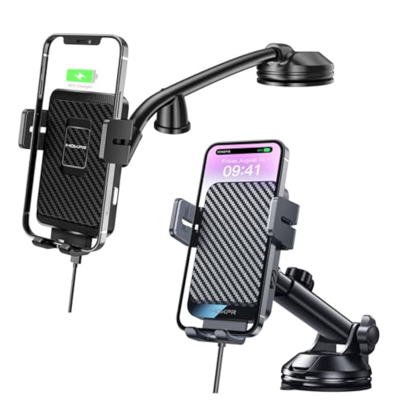 Wireless Car Charger, 15W Fast Charging Auto-Clamping Car Mount Universal Hands-Free