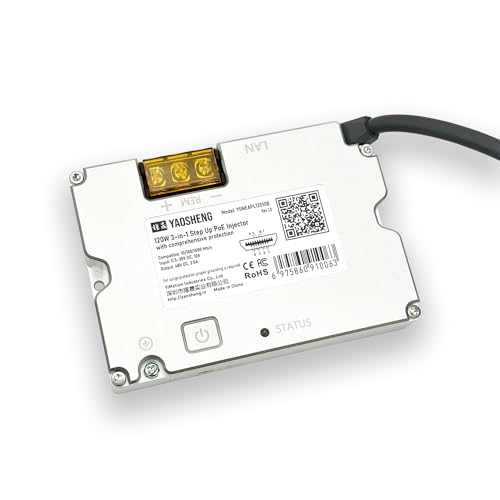 120W 3-In-1 Step Up Poe Injector With Comprehensive Protection For Standard Actuated Starlink