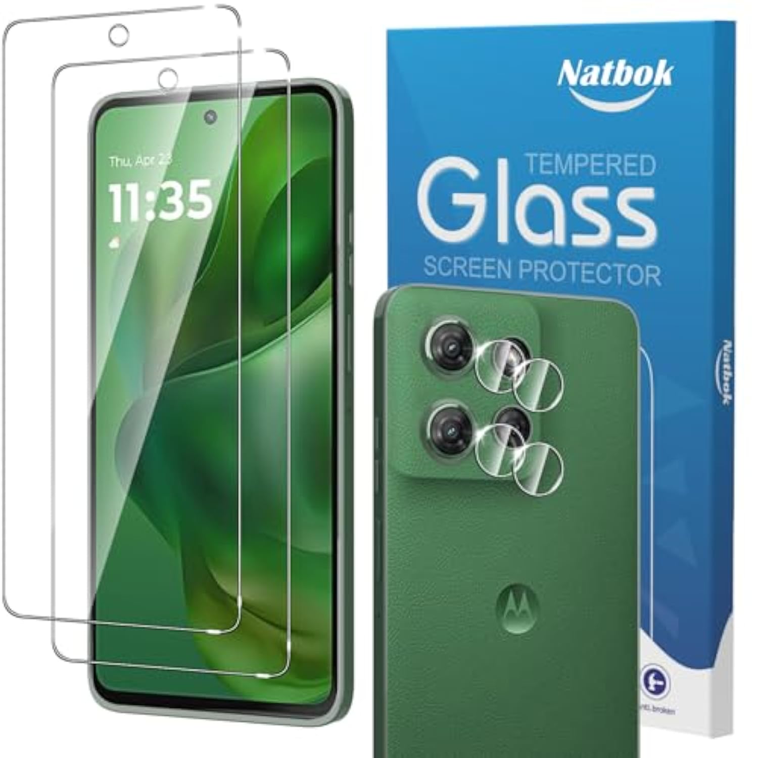 2+2 Pack For Moto G Power 2025 Screen Protector With Camera Lens Protector,Full Coverage 9H Tempered Glass Film,Hd Clear Scratch Resistant,Bubble-Free For Moto G Power 5G 2025 Screen Protector