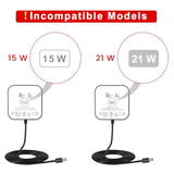 30W Power Adapter Cord For Echo Show 21 And 15, Show 10 And 8, Echo (4Th Gen.), Echo (3Rd Gen.) - Wall Charger Plug Long Cable 5Ft, Black