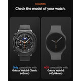 Spigen Rugged Armor Designed for Samsung Galaxy Watch 8 Classic 46mm Case Durable TPU Cover (2025) - Matte Black