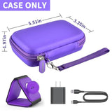 Travel Case For Ucomx For Nano/For Iseyyox/For Lisen/For Rtops 3 In 1 Wireless Charger, Foldable Magnetic Charging Station Storage Holder Bag For Fast Charge Pad Cable And Adapter, Purple-Box Only