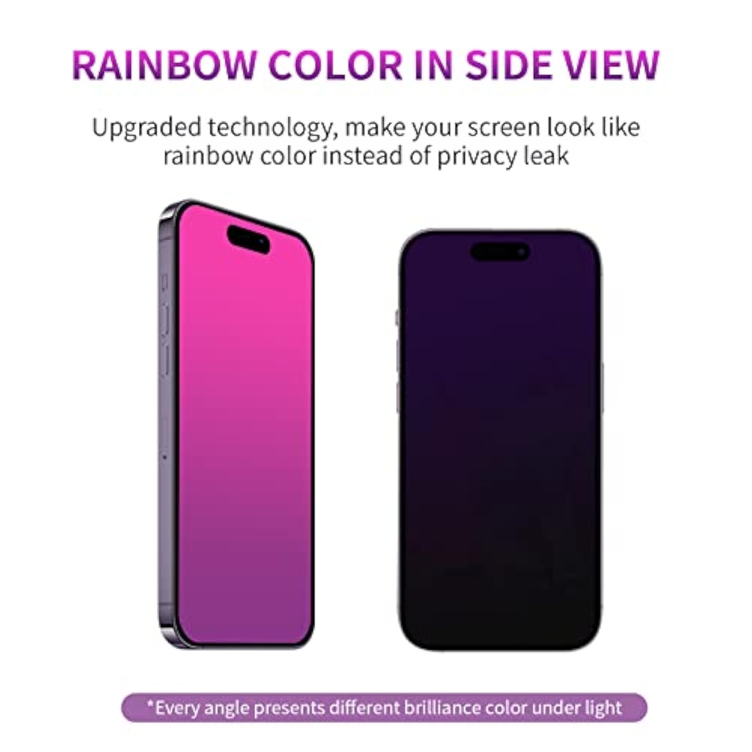2 Pack Gradient Tempered Glass For Iphone 14 Pro Max Privacy Screen Protector For Iphone14 Promax 6.7Inch Anti Spy Anti Blue Light Eye Protection Hd Ultra Clear Anti-Scratch Bubble Free