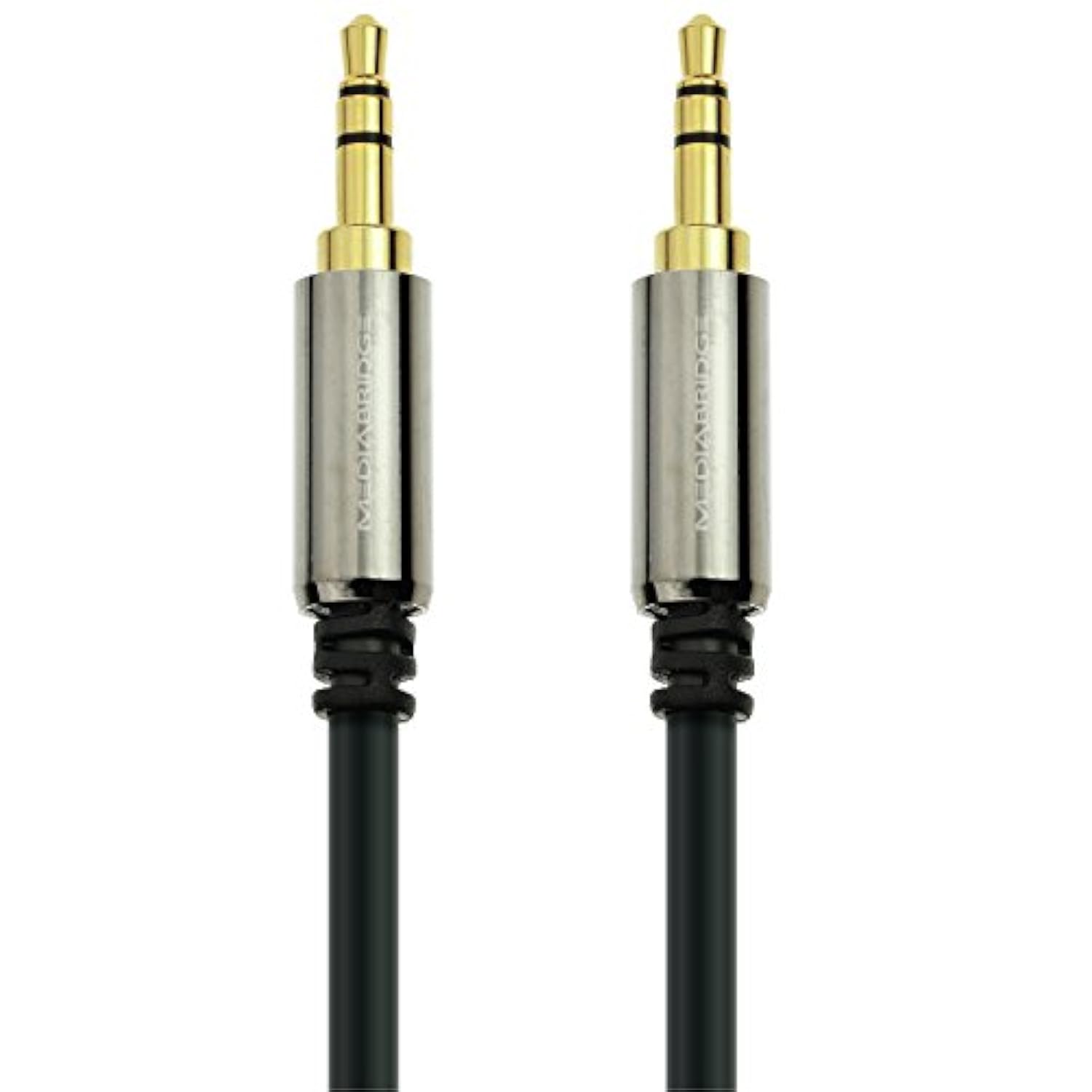 Mediabridge 3.5mm Male To Male Stereo Audio Cable (8 Feet) - Step Down Design for iPhone, iPod, Smartphone, Tablet and MP3 Cases