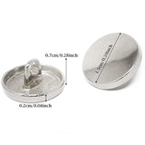 50Pcs Metal Round Flat Buttons Coat Jacket Shirt Trousers Buttons For