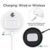 Charging Case Replacement For Airpods Pro 1St & 2Nd Generation - Wireless Charger Case With Bluetooth Pairing Sync Button (Earbuds Not Included) - White