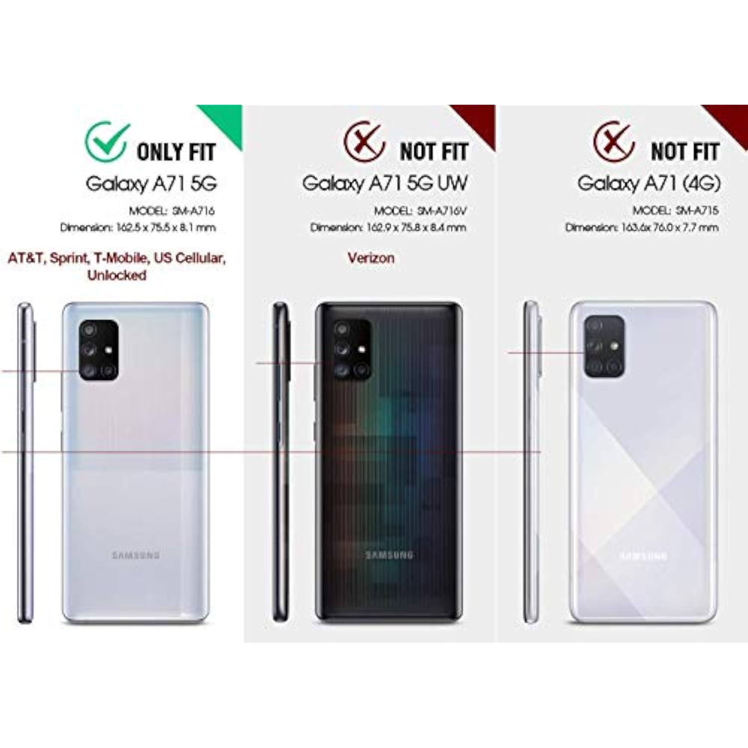 Phone Case For Samsung Galaxy A71 5G With Tempered Glass Screen Protector And Card Holder Wallet Cover Stand Flip Leather Cell Accessories Glaxay A 71 G5 Gaxaly 71A S71 Cases Women Girl Purple