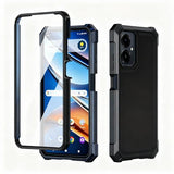 for Cricket iCon 2026 Phone Case/ATT Propel 3 5G Phone Case with Screen Protector,[Front Silicone Bumper+Frosted PC Back] Full Body Protection with