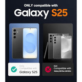 For Samsung Galaxy S25 Case Magnetic Shockproof, [Fit For Magsafe] [Glass Screen Protector + Camera Lens Protector] Translucent Anti-Fingerprint Case For Samsung Galaxy S25 6.2" (Black)