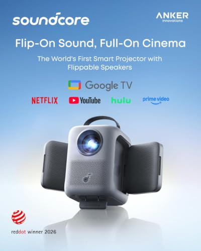 Anker Nebula P1I Portable Projector With Wifi And Bluetooth By , Flippable Design, 1080P Fhd, 380 Ansi Lumens, Auto Focus/Keystone, All-Glass Lens, Built-In Speaker
