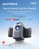 Anker Nebula P1I Portable Projector With Wifi And Bluetooth By , Flippable Design, 1080P Fhd, 380 Ansi Lumens, Auto Focus/Keystone, All-Glass Lens, Built-In Speaker