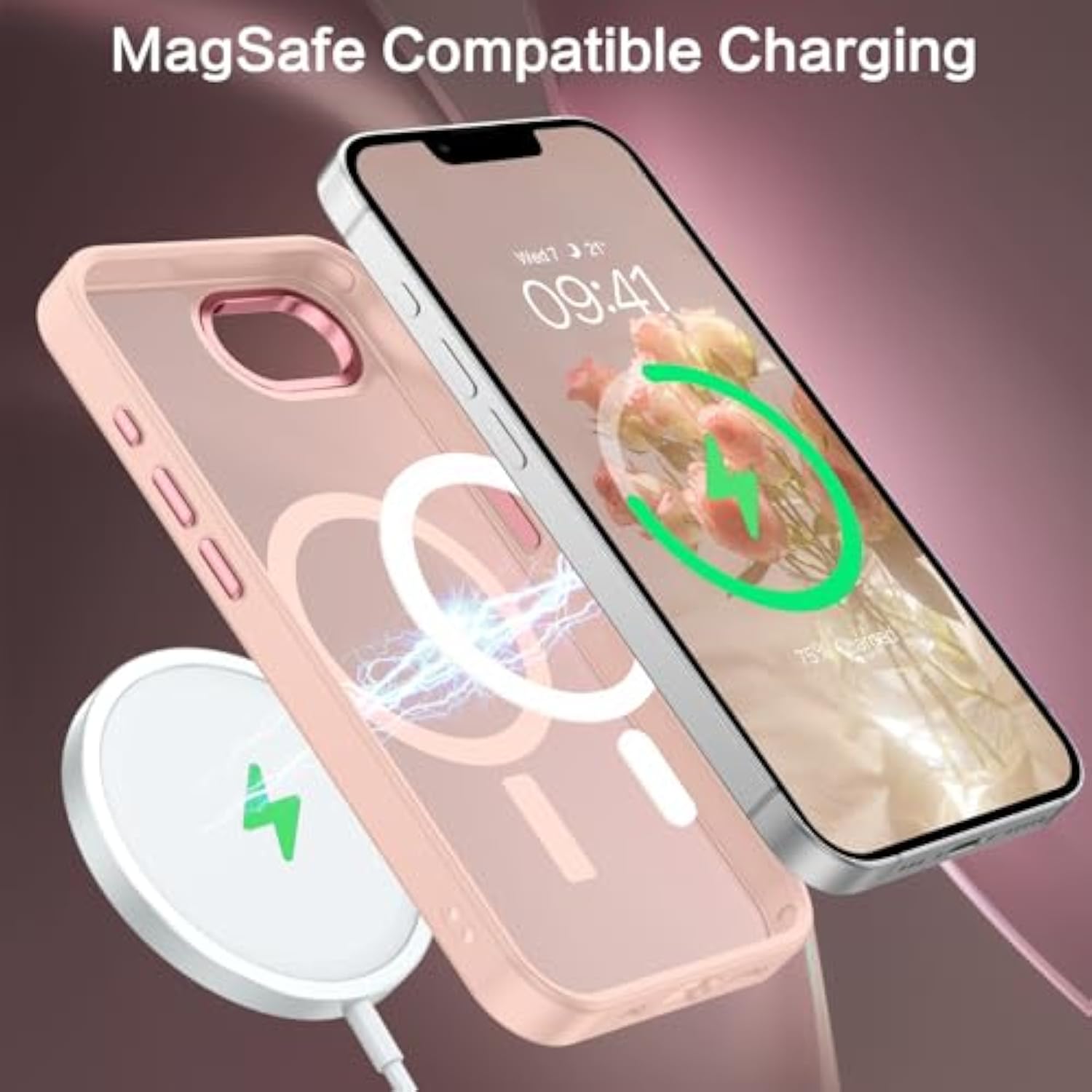 For Iphone 16E Case, [Compatible With Magsafe] Iphone Se4 2025 Magnetic Case Translucent Matte Frosted Slim Shockproof Women Men Protective Phone Cover For Iphone 16E 6.1",Pink